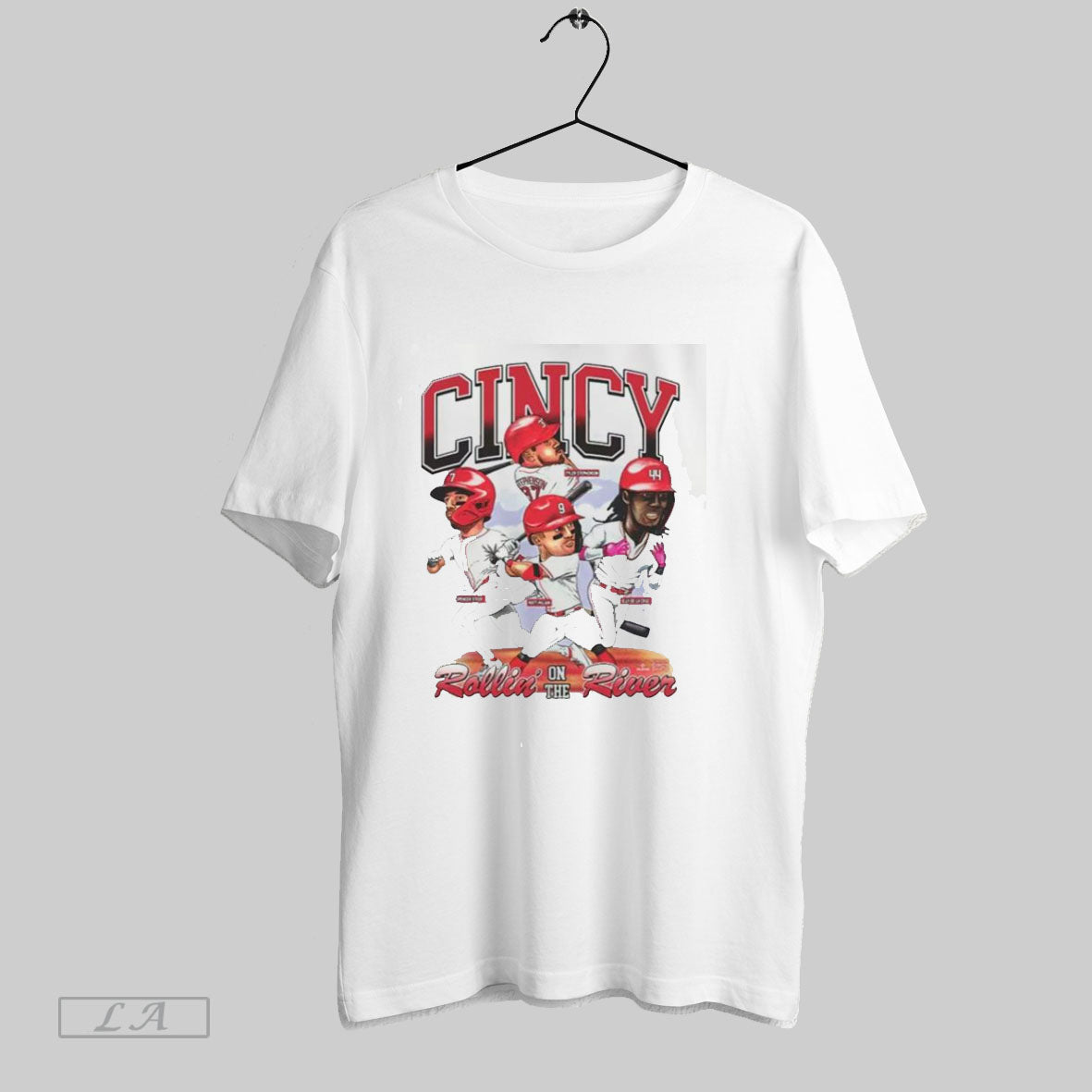 Original Cincinnati Reds Cincy Rollin On The River - Adult & Kids T-Shirts, Sweatshirts & Hoodies apparel design preview 1