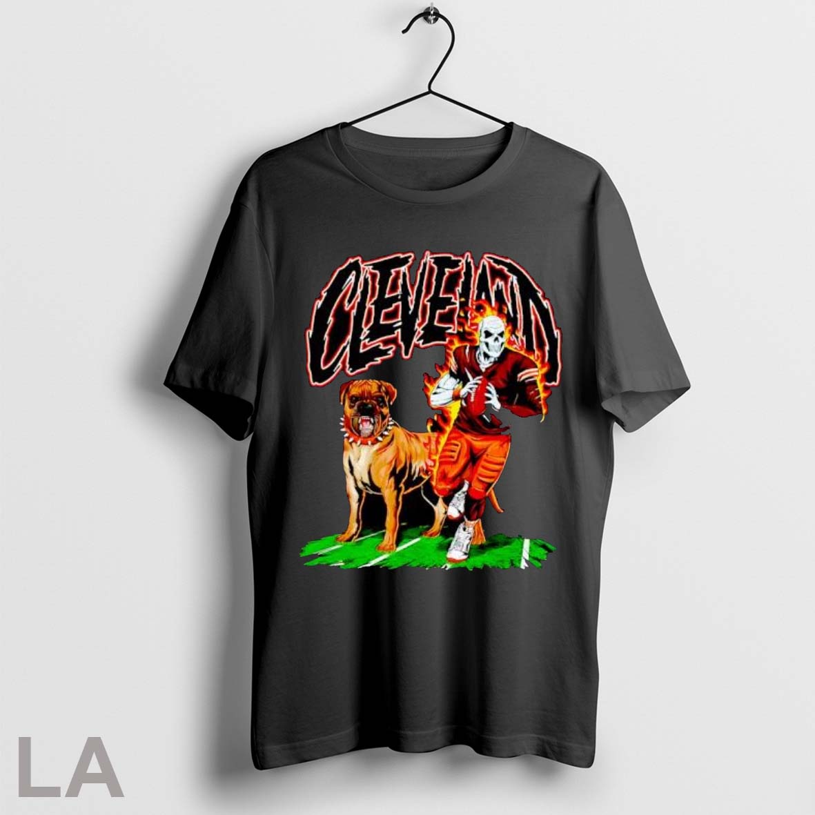 Original Cleveland Browns Skeleton Football Player - Adult & Kids T-Shirts, Sweatshirts & Hoodies apparel design preview 1