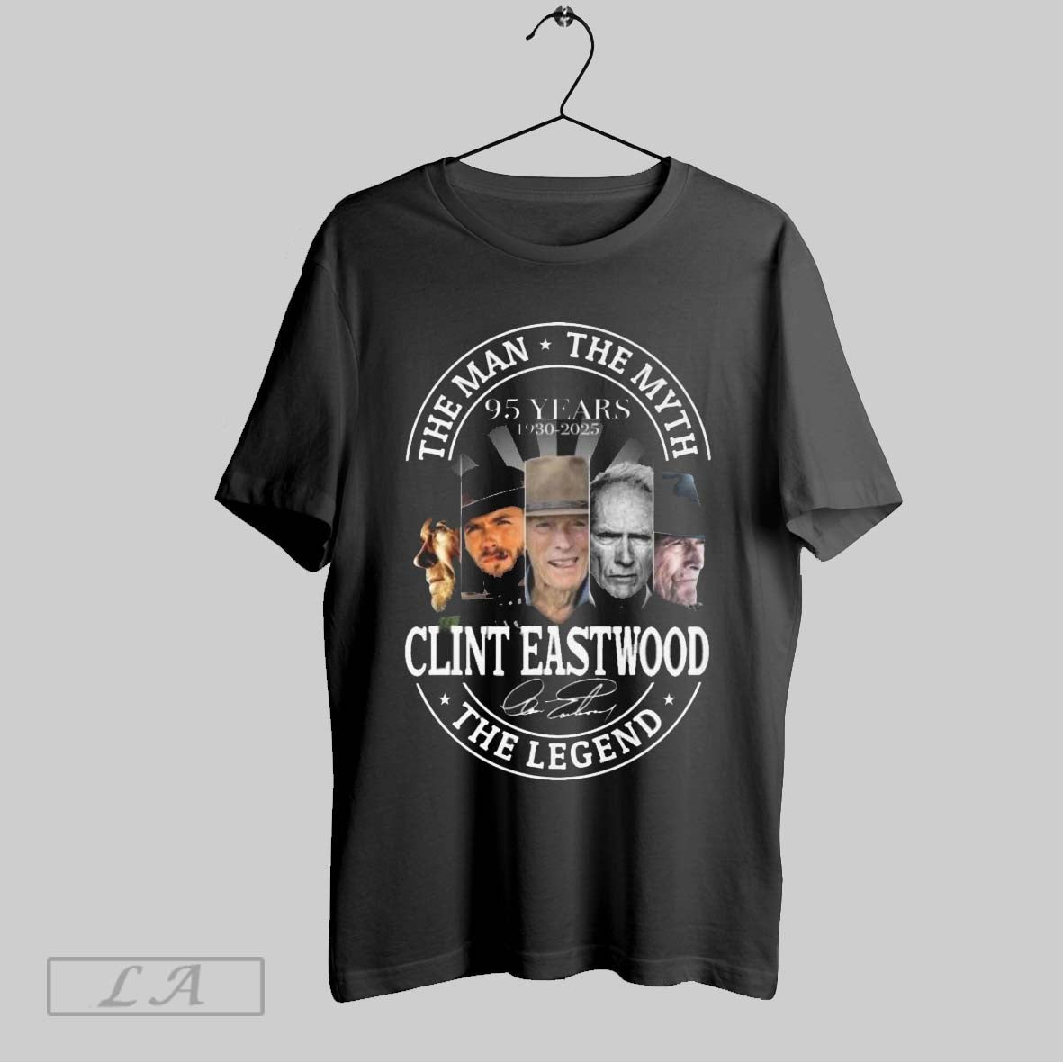 Original Clint Eastwood 95 Years Of Legend The Man - Adult & Kids T-Shirts, Sweatshirts & Hoodies apparel design preview 1