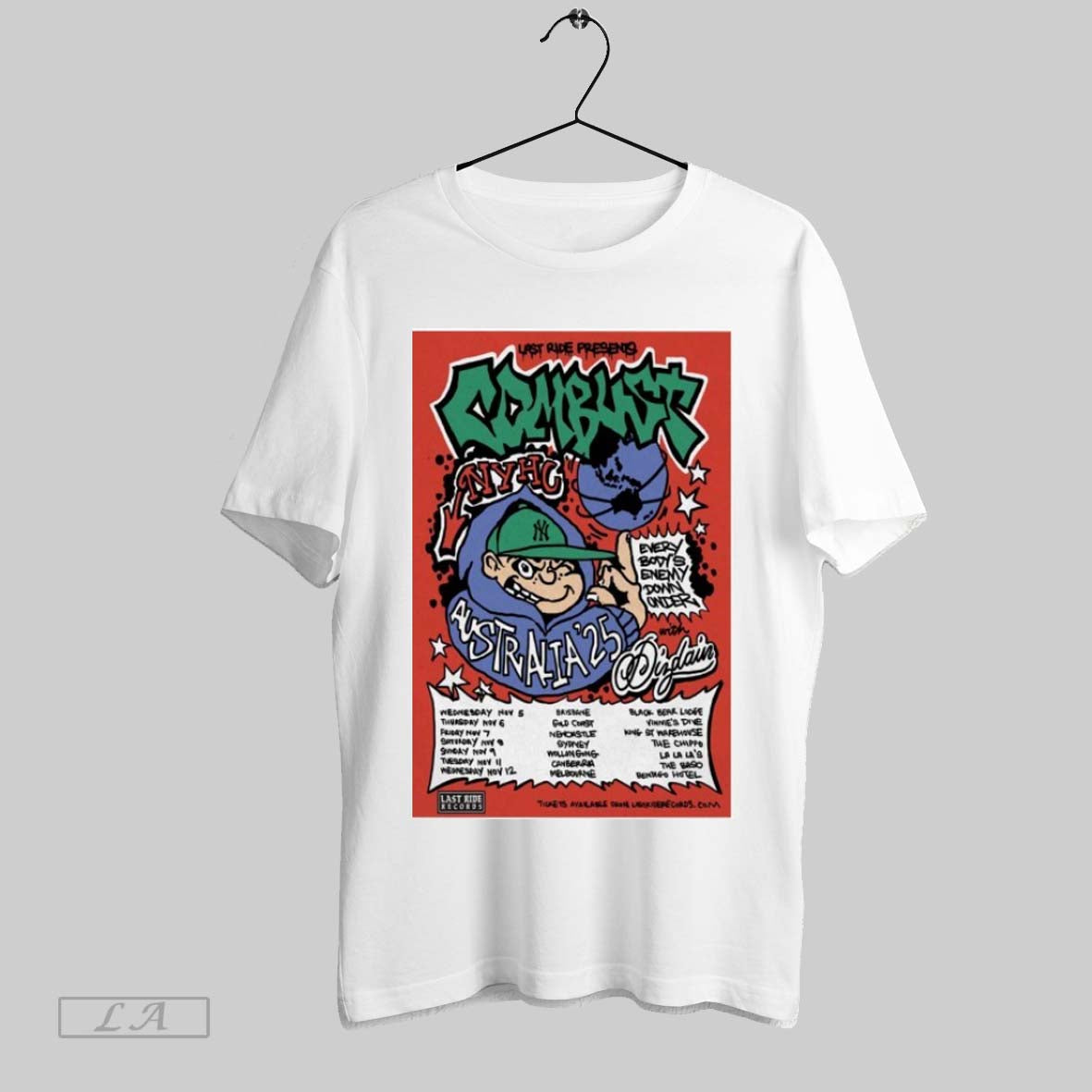 Original Combust Nyhc Every Bodys Down Under 2025 - Adult & Kids T-Shirts, Sweatshirts & Hoodies apparel design preview 1