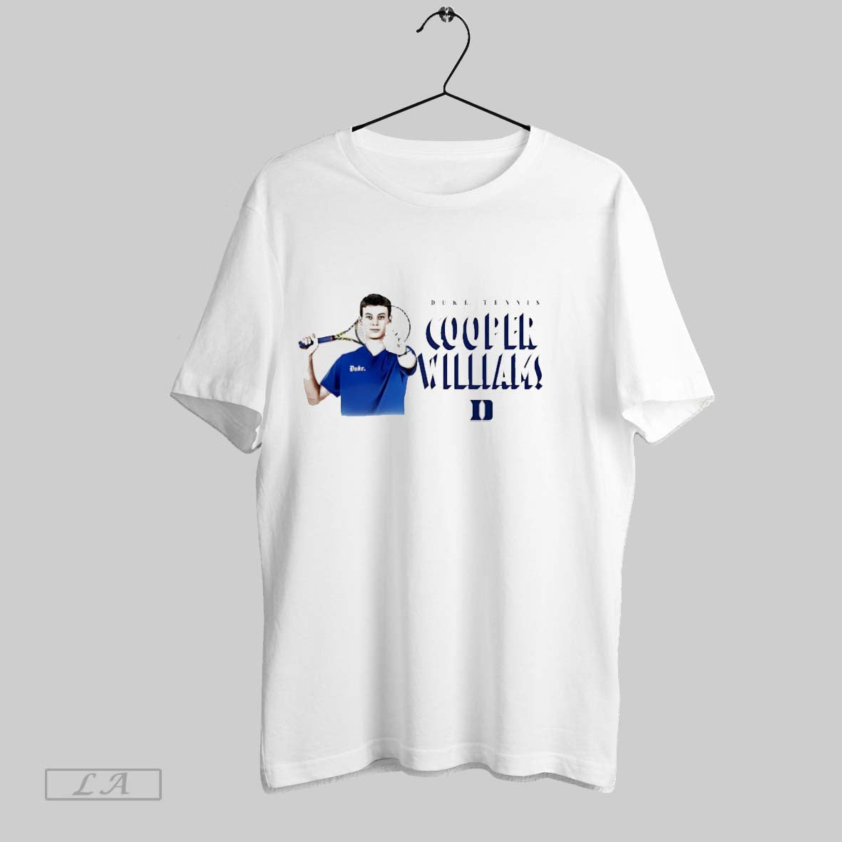 Original Cooper Williams Duke Tennis University - Adult & Kids T-Shirts, Sweatshirts & Hoodies apparel design preview 1