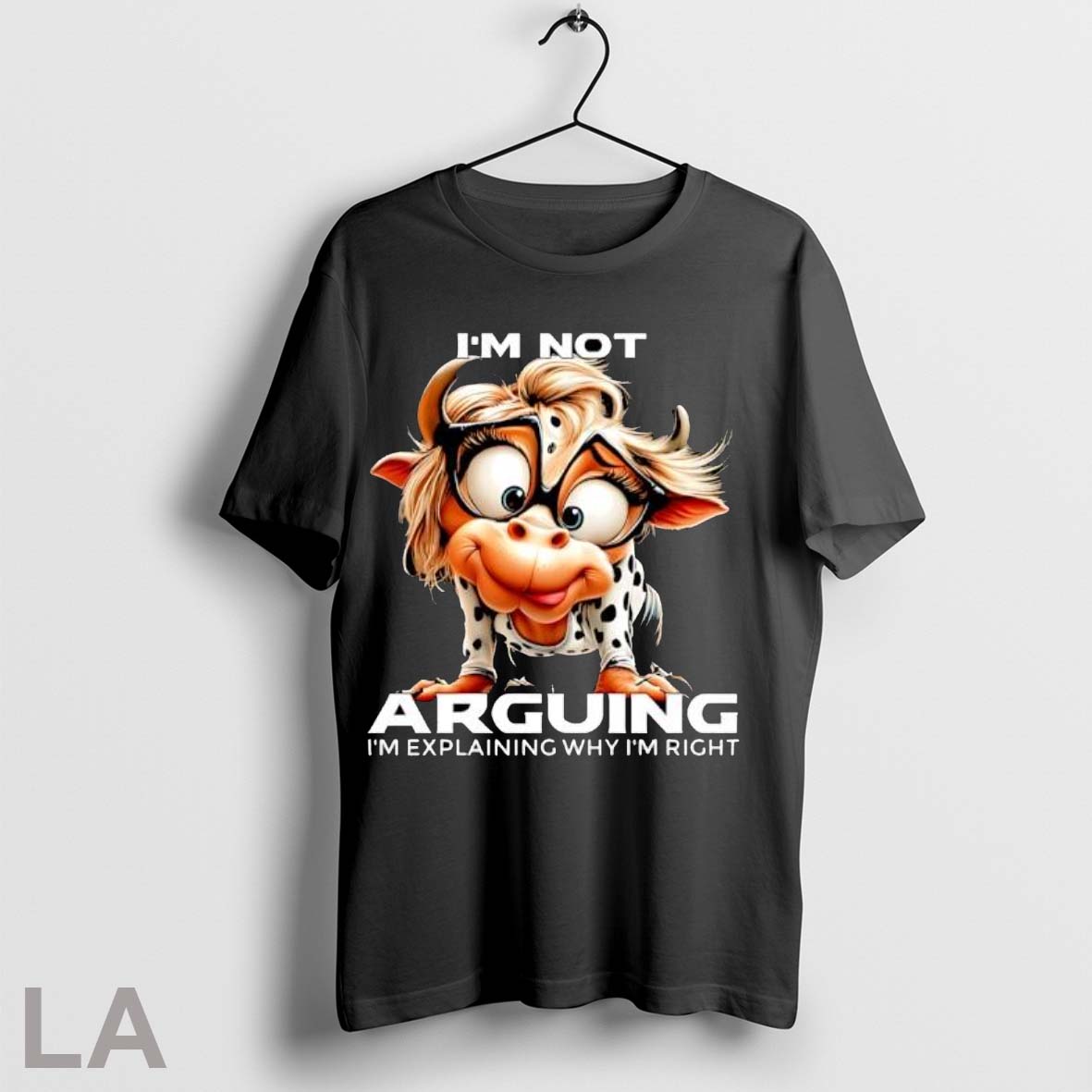 Original Cow Im Not Arguing Explaining Why Right - Adult & Kids T-Shirts, Sweatshirts & Hoodies apparel design preview 1