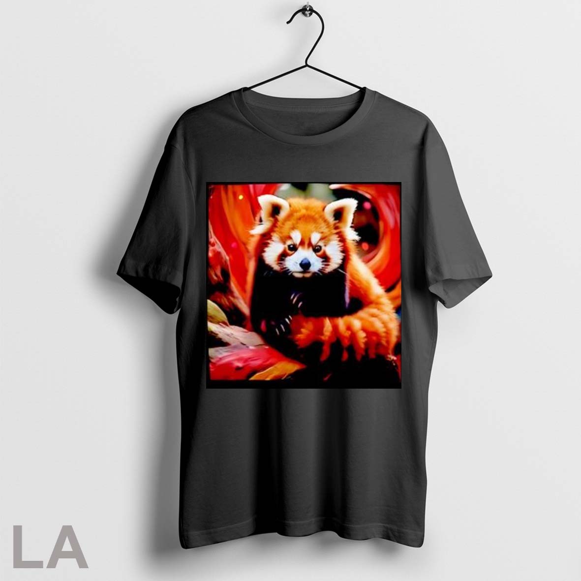 Original Cute Red Panda Fluffy Animal Black And - Adult & Kids T-Shirts, Sweatshirts & Hoodies apparel design preview 1