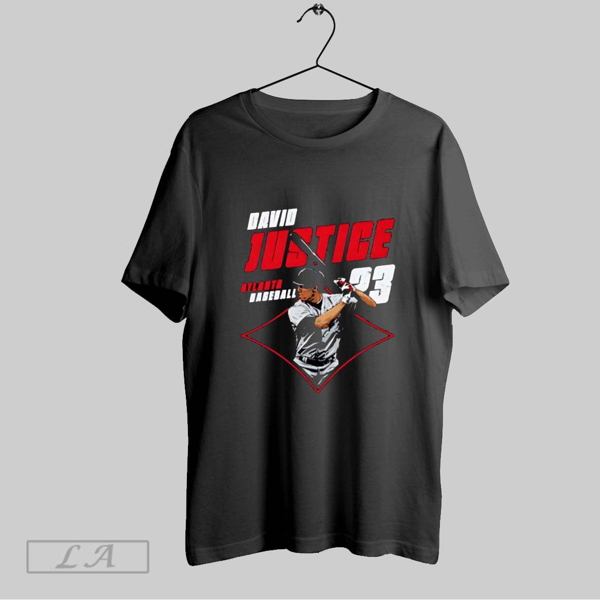 Original David Justice Atlanta Diamond 23 - Adult & Kids T-Shirts, Sweatshirts & Hoodies apparel design preview 1