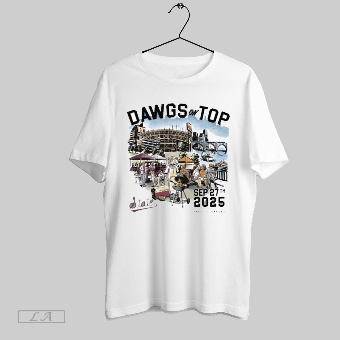 Original Dawgs On Top Tennessee Vs Mississippi State - Adult & Kids T-Shirts, Sweatshirts & Hoodies apparel design preview 1