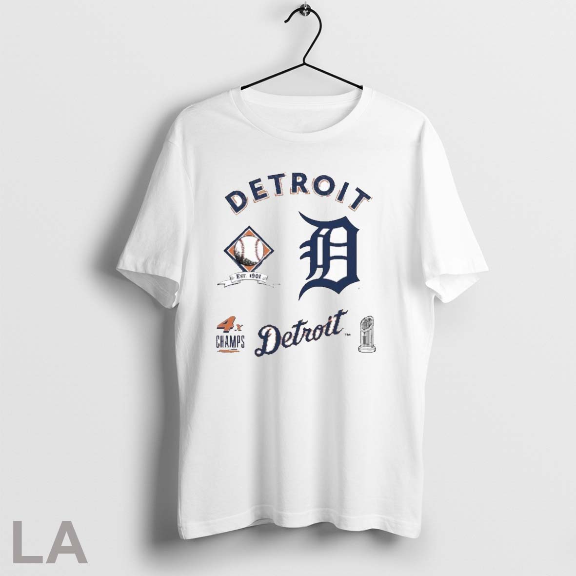 Original Detroit Tigers Defined 4x Champions - Adult & Kids T-Shirts, Sweatshirts & Hoodies apparel design preview 1