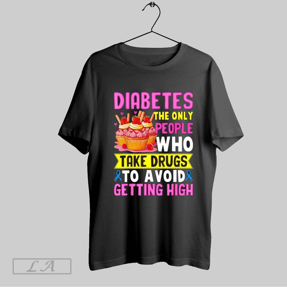 Original Diabetes The Only People Who Take Drugs To - Adult & Kids T-Shirts, Sweatshirts & Hoodies apparel design preview 1