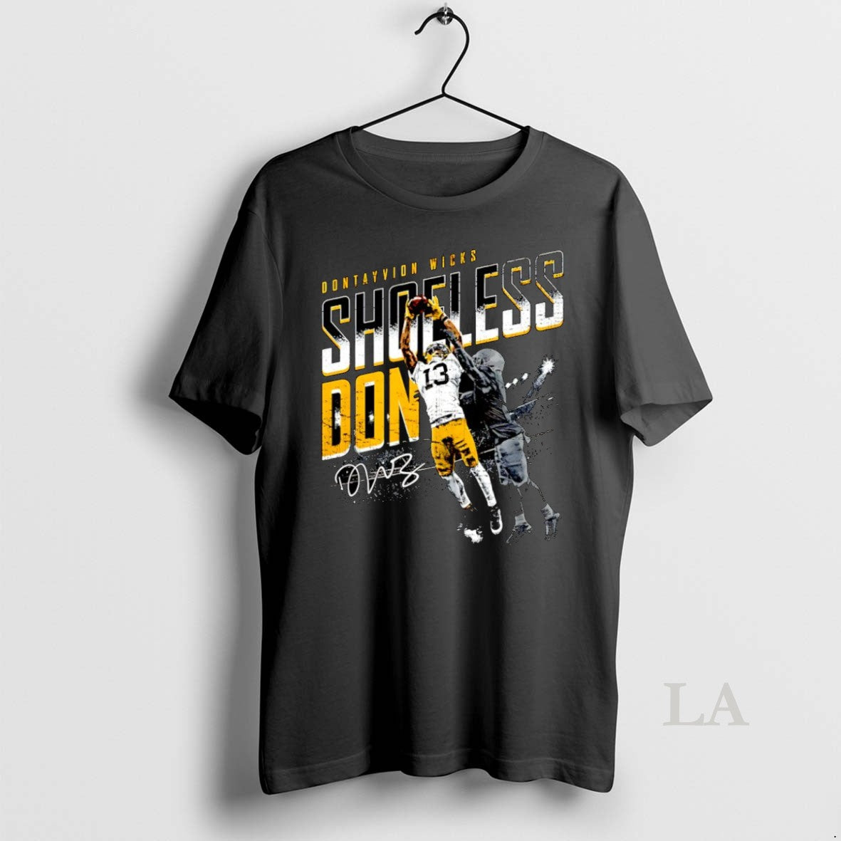 Original Dontayvion Wicks Green Bay Packers Shoeless - Adult & Kids T-Shirts, Sweatshirts & Hoodies apparel design preview 1
