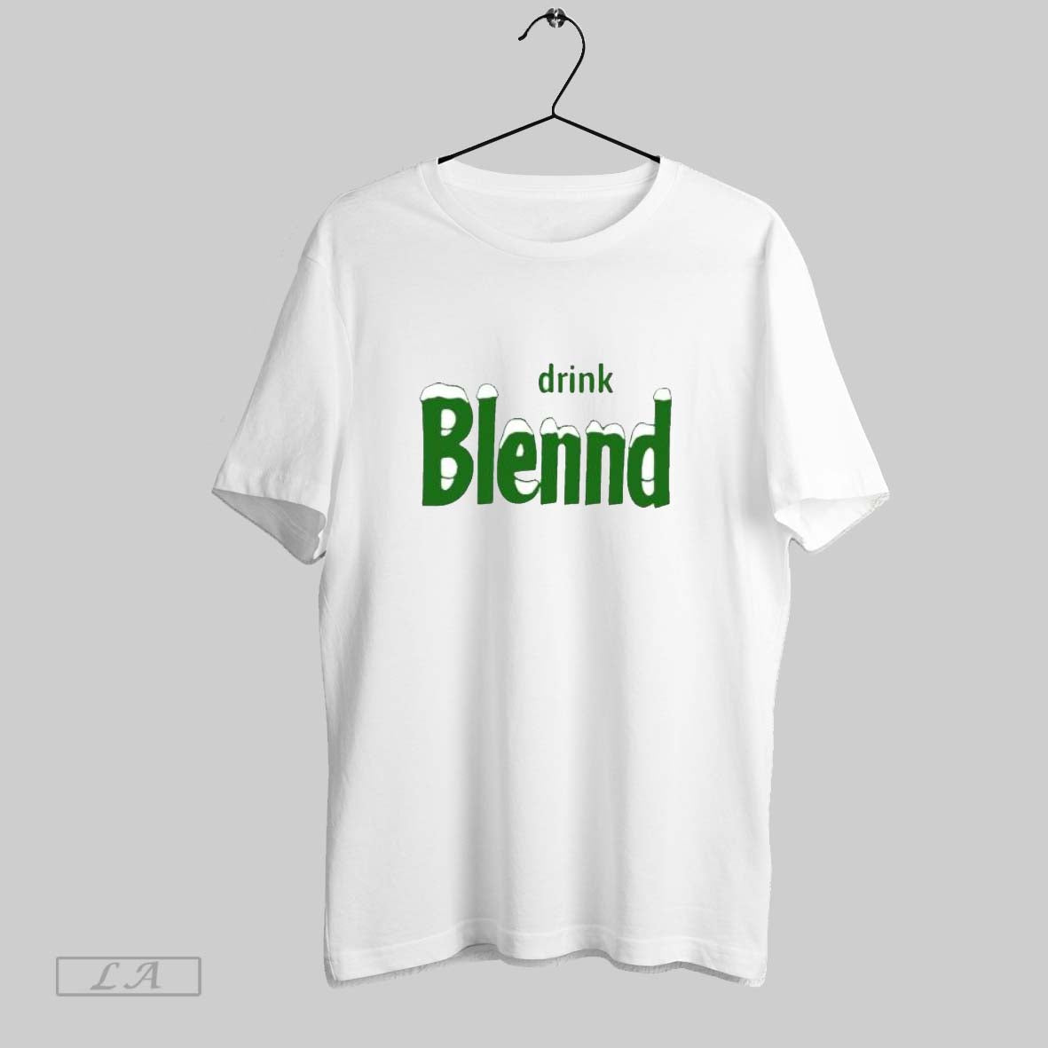 Original Drink Blendd Funny Snowman Green Text Winter - Adult & Kids T-Shirts, Sweatshirts & Hoodies apparel design preview 1