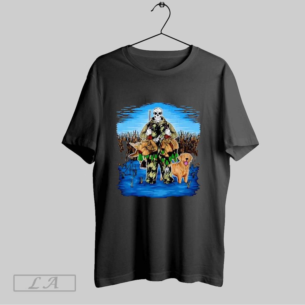Original Duck Hunting Hunter Skeleton - Adult & Kids T-Shirts, Sweatshirts & Hoodies apparel design preview 1