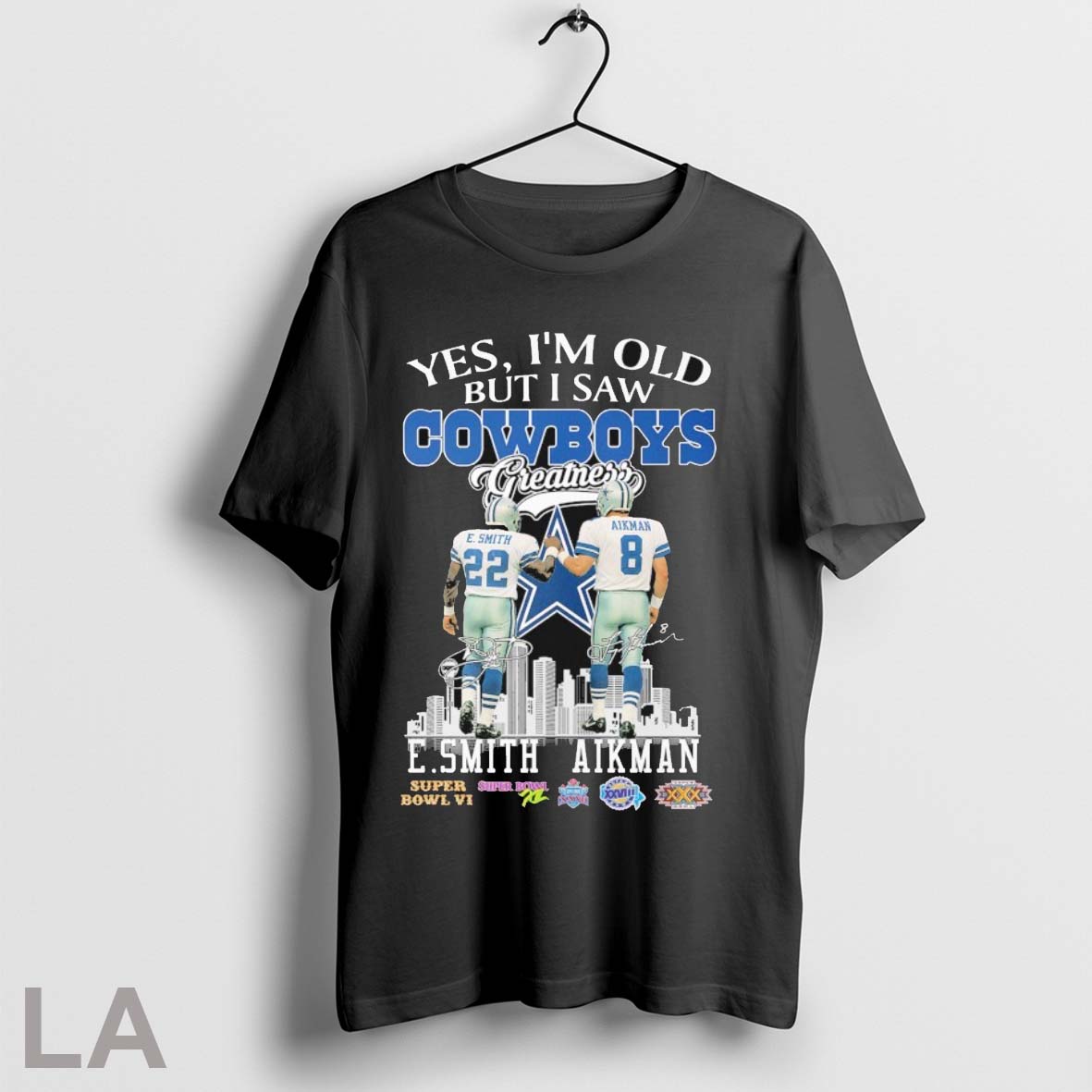Original Emmitt Smith And Troy Aikman Yes Im Old But - Adult & Kids T-Shirts, Sweatshirts & Hoodies apparel design preview 1