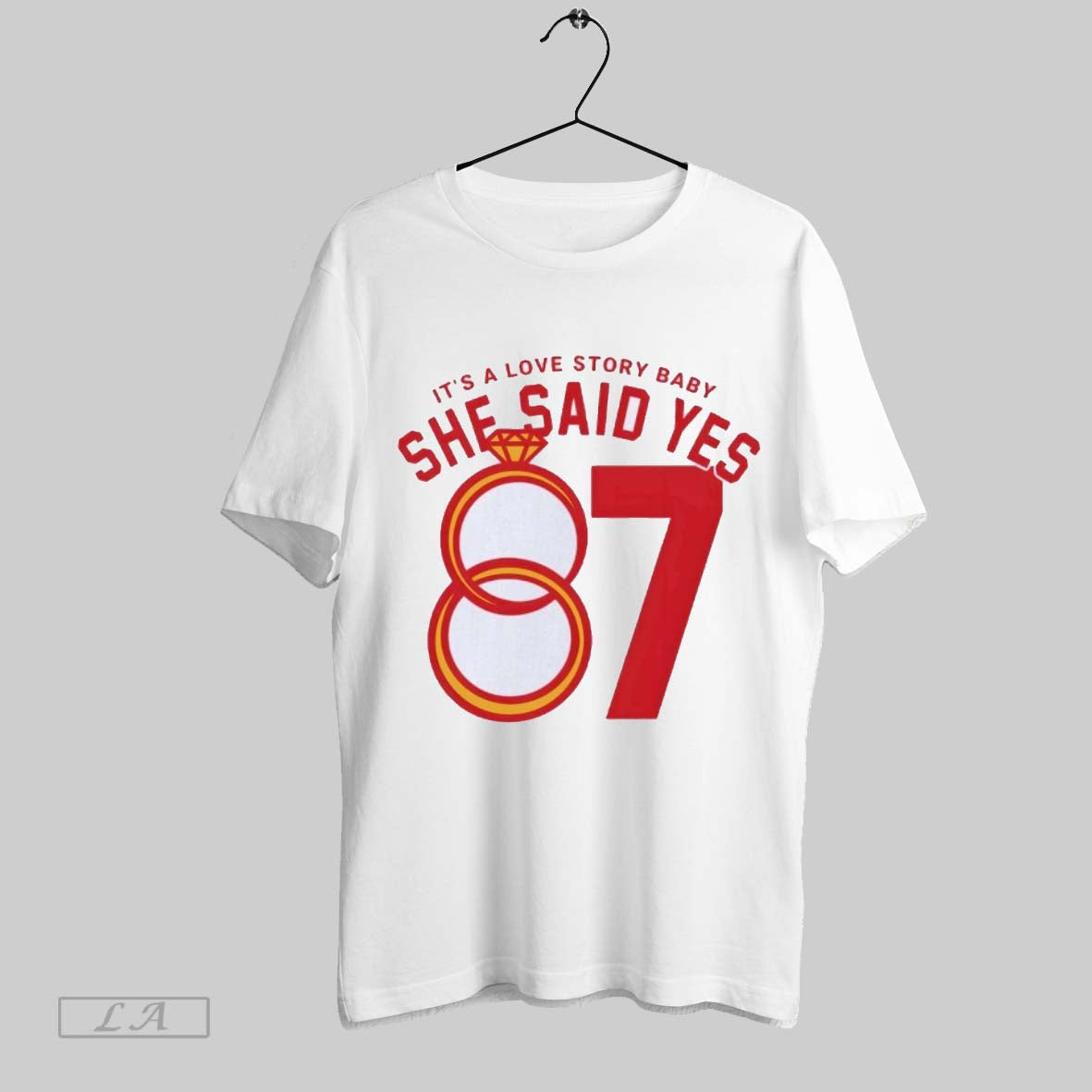 Original Engagement Rings Its A Love Story Baby She - Adult & Kids T-Shirts, Sweatshirts & Hoodies apparel design preview 1
