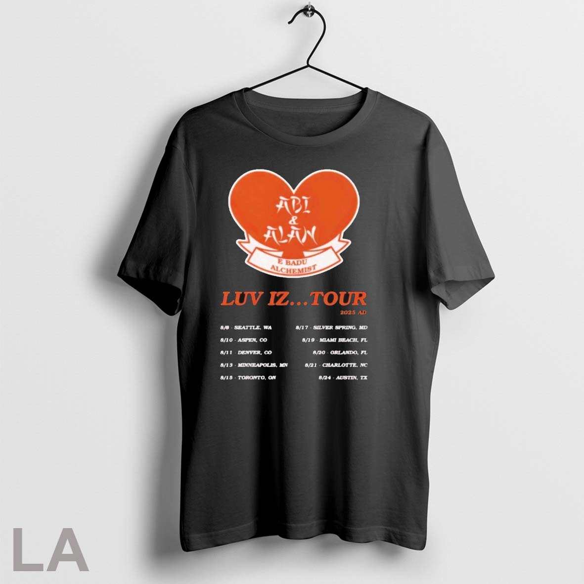 Original Erykah Badu Abi Alan Luv Iz Tour 2025 I Was - Adult & Kids T-Shirts, Sweatshirts & Hoodies apparel design preview 1