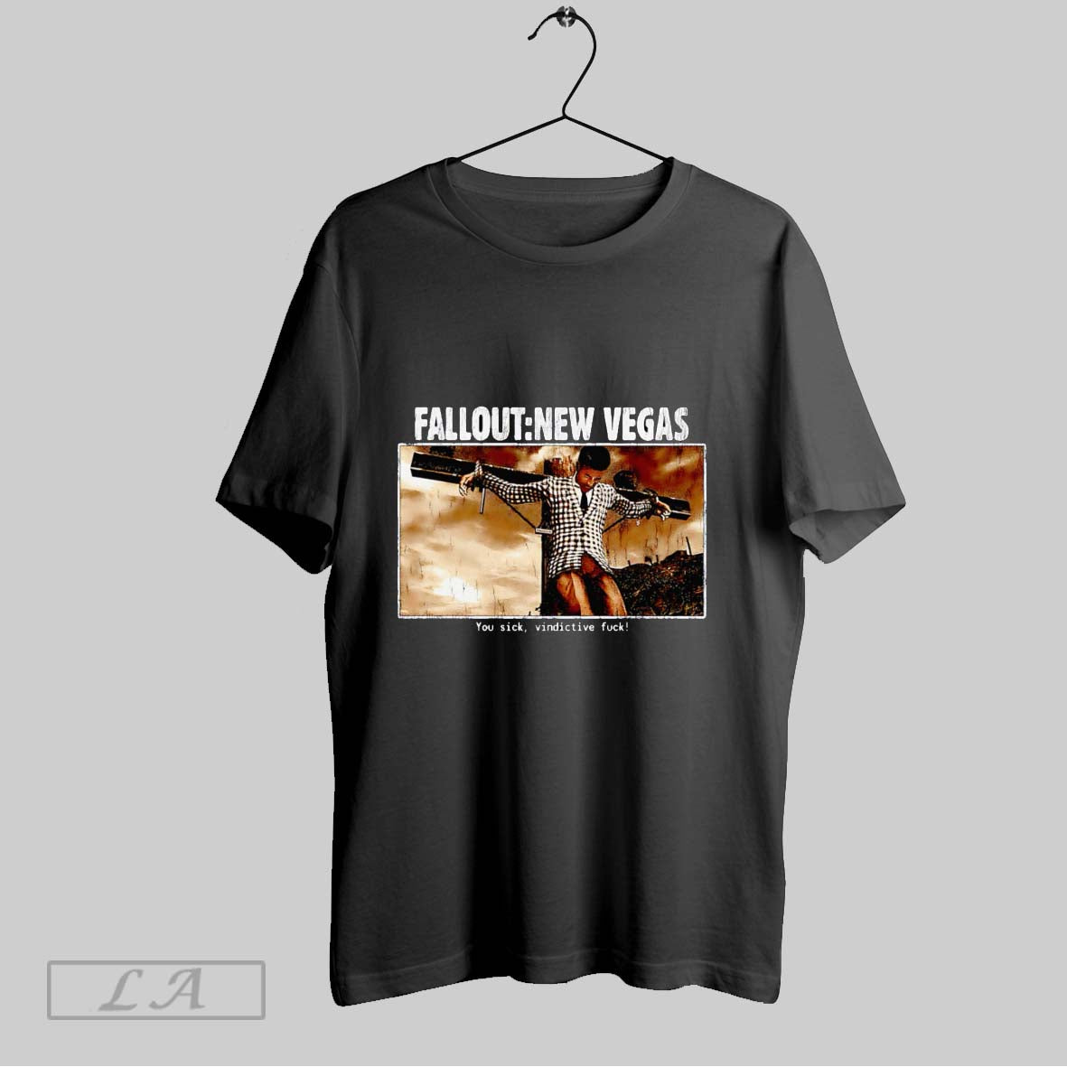 Original Fallout New Vegas Sick And Vindictive - Adult & Kids T-Shirts, Sweatshirts & Hoodies apparel design preview 1