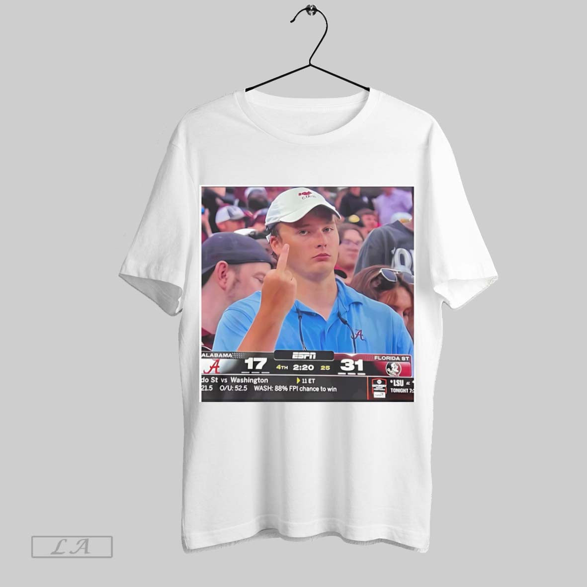Original Fan Middle Finger Alabama 17 31 Florida St - Adult & Kids T-Shirts, Sweatshirts & Hoodies apparel design preview 1
