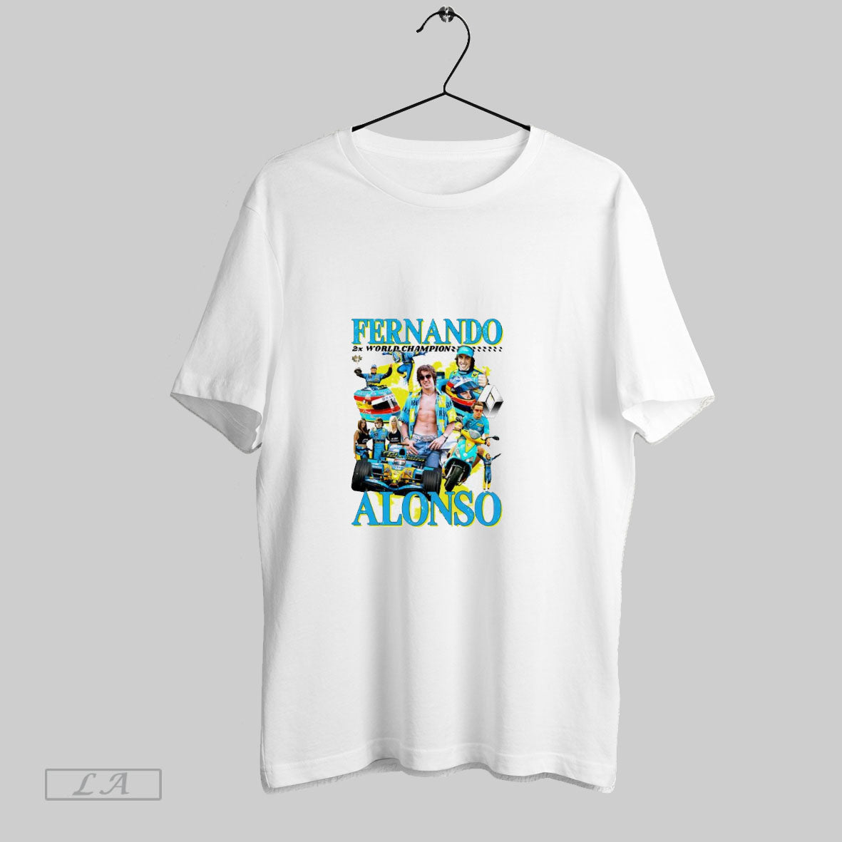 Original Fernando Alonso 2x World Champion - Adult & Kids T-Shirts, Sweatshirts & Hoodies apparel design preview 1