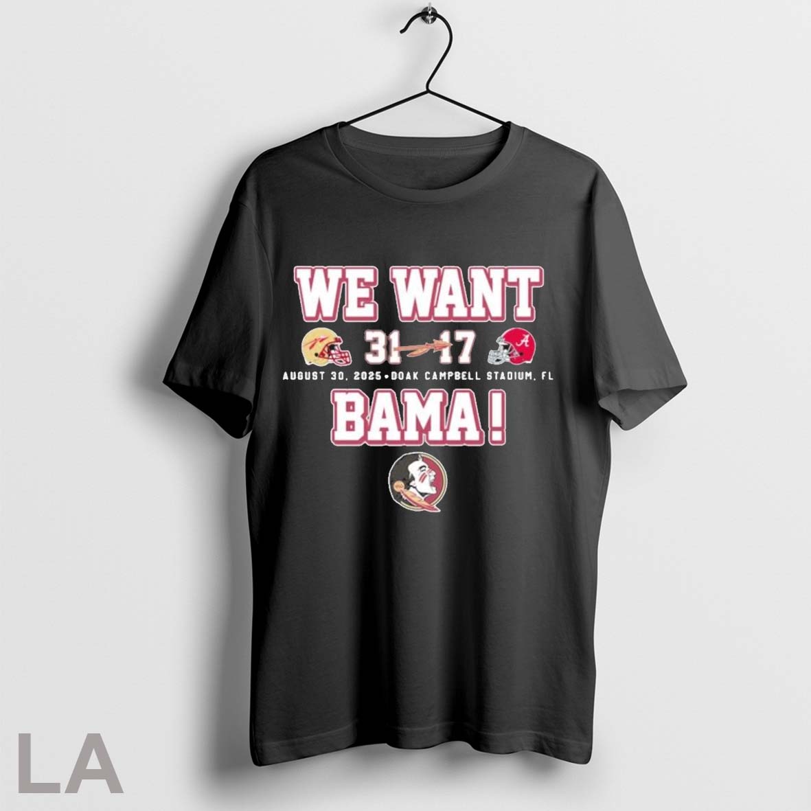 Original Florida State Seminoles We Want Bama 31 17 - Adult & Kids T-Shirts, Sweatshirts & Hoodies apparel design preview 1