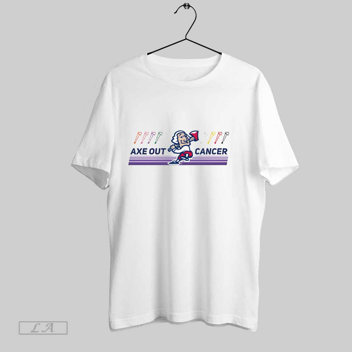Original Fredericksburg Nationals Axe Out Cancer - Adult & Kids T-Shirts, Sweatshirts & Hoodies apparel design preview 1