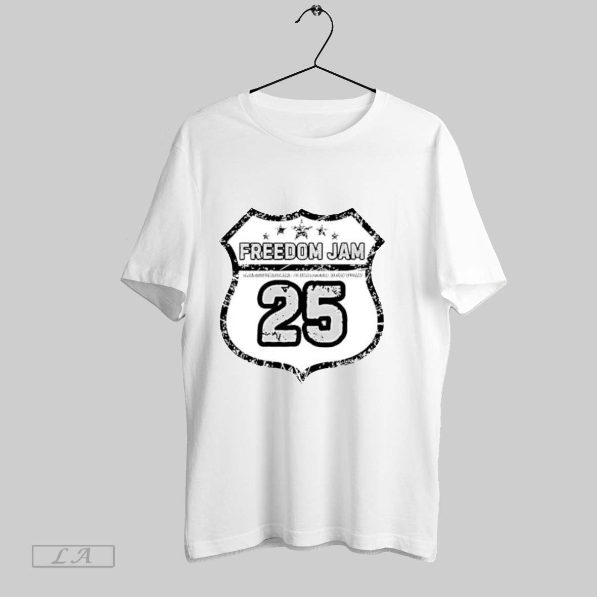 Original Freedom Jam 25 Distressed Shield - Adult & Kids T-Shirts, Sweatshirts & Hoodies apparel design preview 1