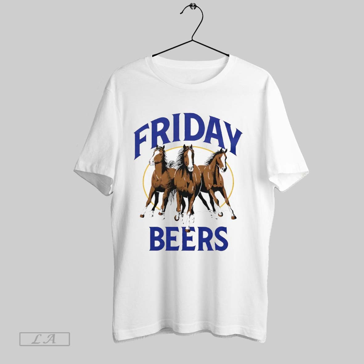Original Friday Beers Horses - Adult & Kids T-Shirts, Sweatshirts & Hoodies apparel design preview 1