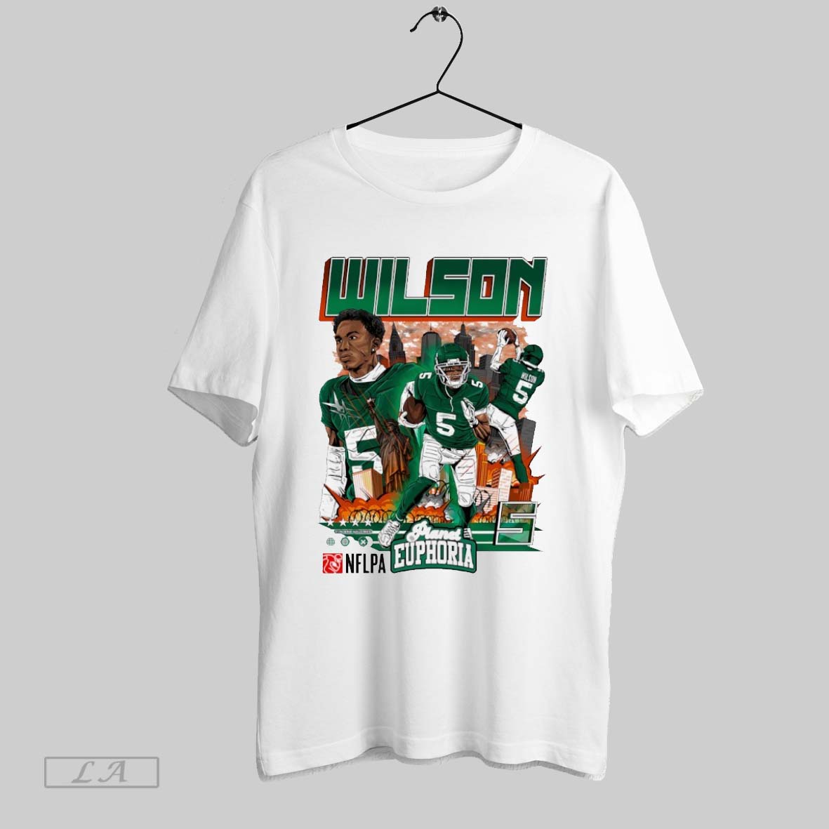 Original Garrett Wilson 5 New York Jets Football - Adult & Kids T-Shirts, Sweatshirts & Hoodies apparel design preview 1