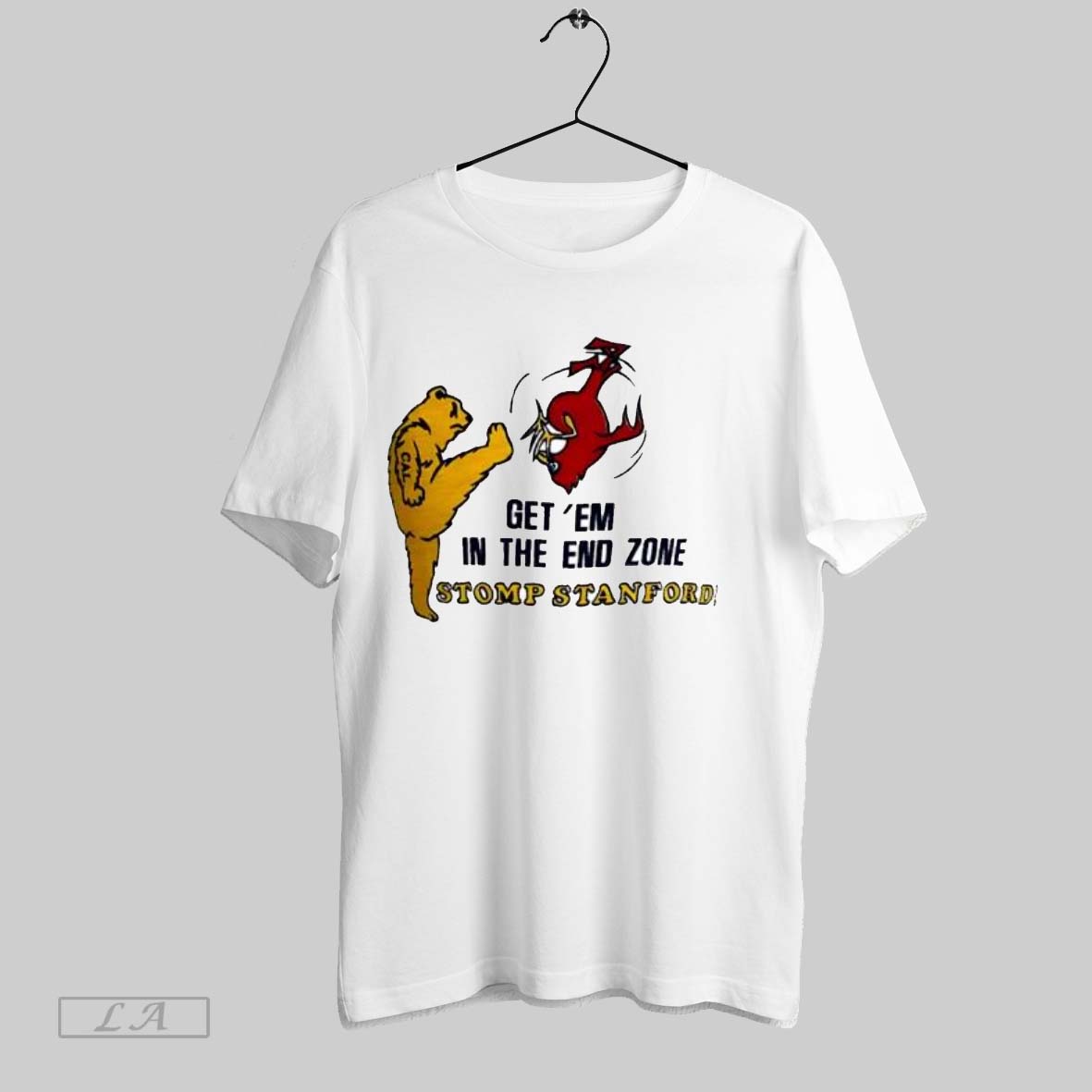 Original Get Em In The End Zone Stomp Stanford Cal - Adult & Kids T-Shirts, Sweatshirts & Hoodies apparel design preview 1