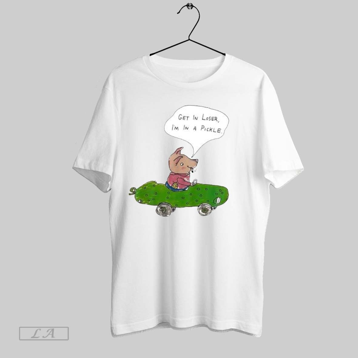 Original Get In Loser Im A Pickle Funny Pig Driving - Adult & Kids T-Shirts, Sweatshirts & Hoodies apparel design preview 1