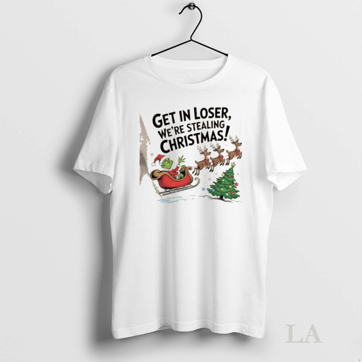 Original Get In Loser Were Stealing Christmas - Adult & Kids T-Shirts, Sweatshirts & Hoodies apparel design preview 1