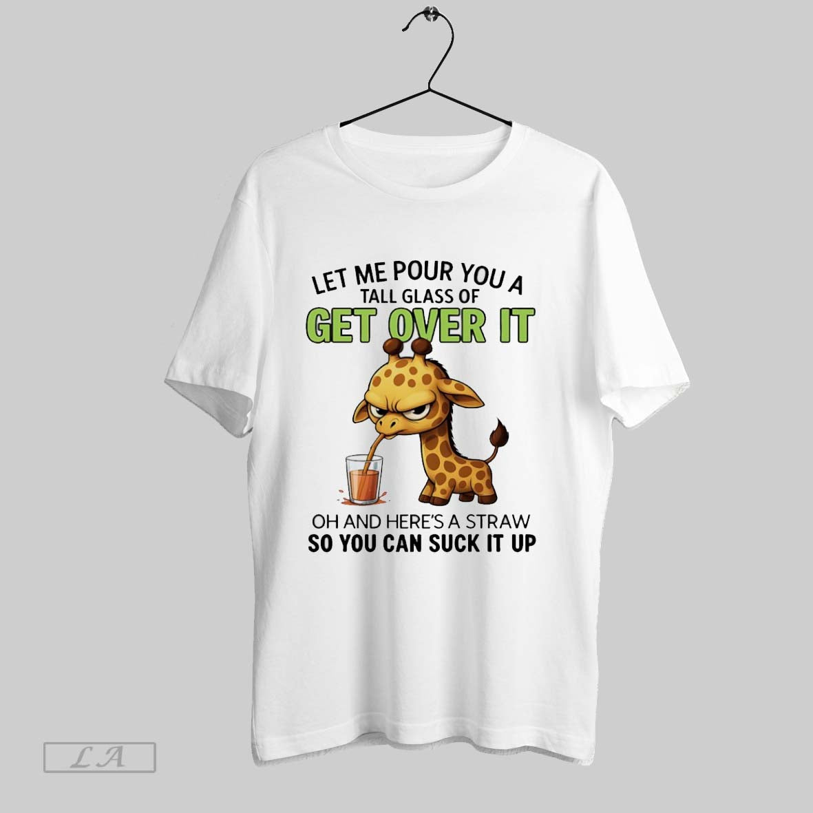 Original Giraffe Let Me Pour You A Tall Glass Of Get - Adult & Kids T-Shirts, Sweatshirts & Hoodies apparel design preview 1