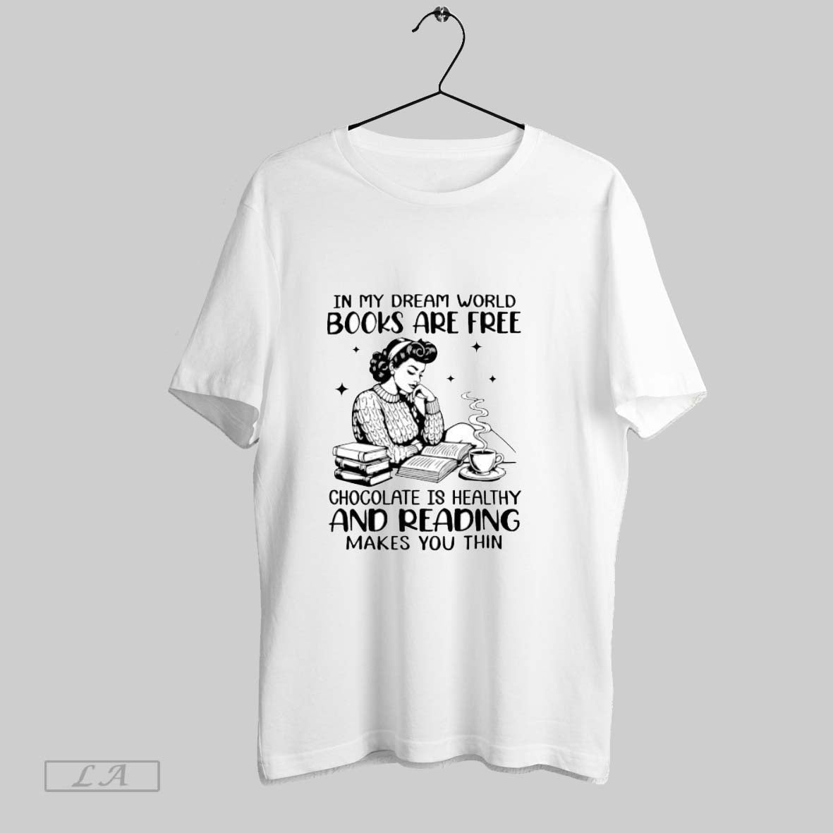 Original Girl In My Dream World Books Are Free - Adult & Kids T-Shirts, Sweatshirts & Hoodies apparel design preview 1