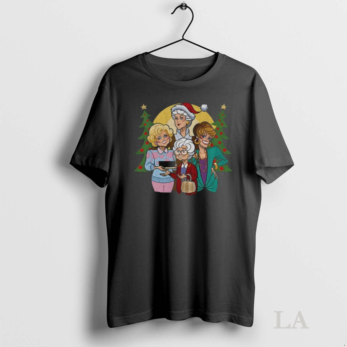 Original Golden Girls Cartoon Merry Christmas - Adult & Kids T-Shirts, Sweatshirts & Hoodies apparel design preview 1