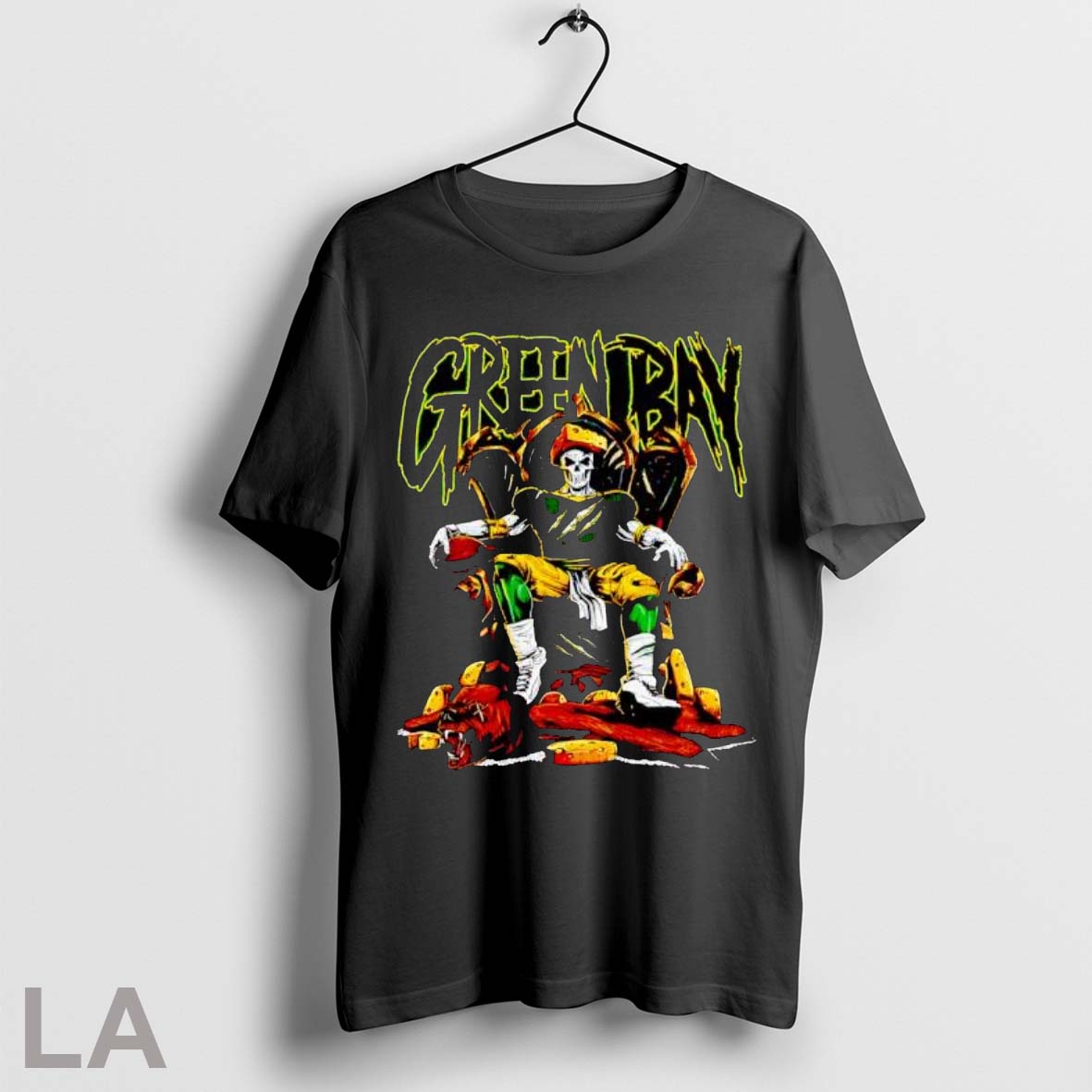 Original Green Bay Packers Skeleton King On Cheese - Adult & Kids T-Shirts, Sweatshirts & Hoodies apparel design preview 1