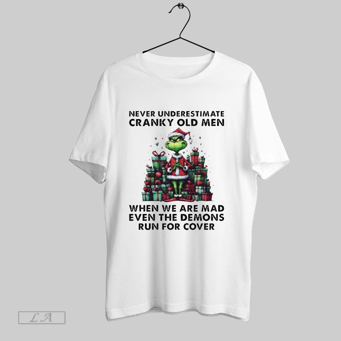 Original Grinch Christmas Never Underestimate Cranky - Adult & Kids T-Shirts, Sweatshirts & Hoodies apparel design preview 1