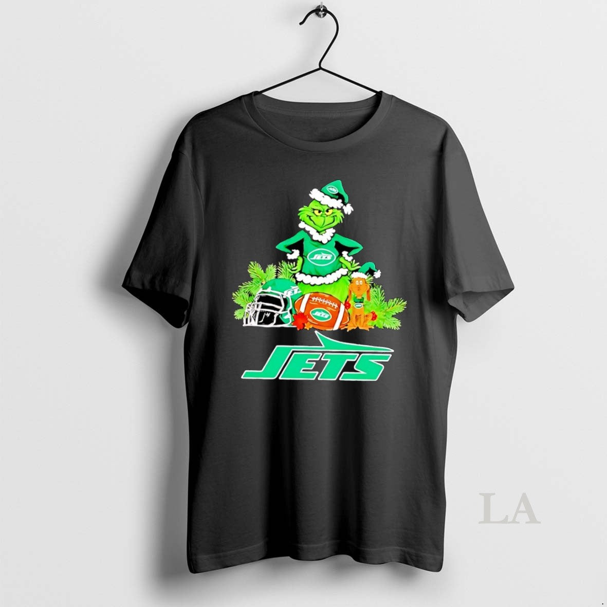 Original Grinch And Max Dog New York Jets Football - Adult & Kids T-Shirts, Sweatshirts & Hoodies apparel design preview 1