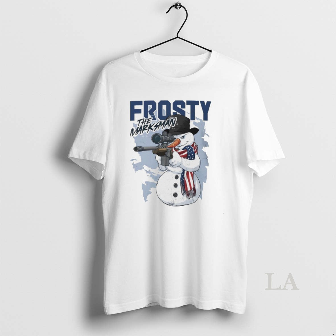 Original Gun Snowman Frosty The Marksman - Adult & Kids T-Shirts, Sweatshirts & Hoodies apparel design preview 1