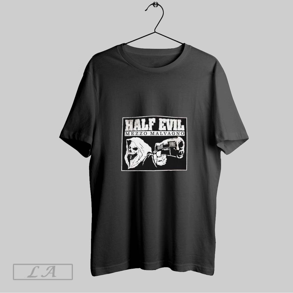 Original Half Evil Mezzo Malvagno Warning Shot - Adult & Kids T-Shirts, Sweatshirts & Hoodies apparel design preview 1