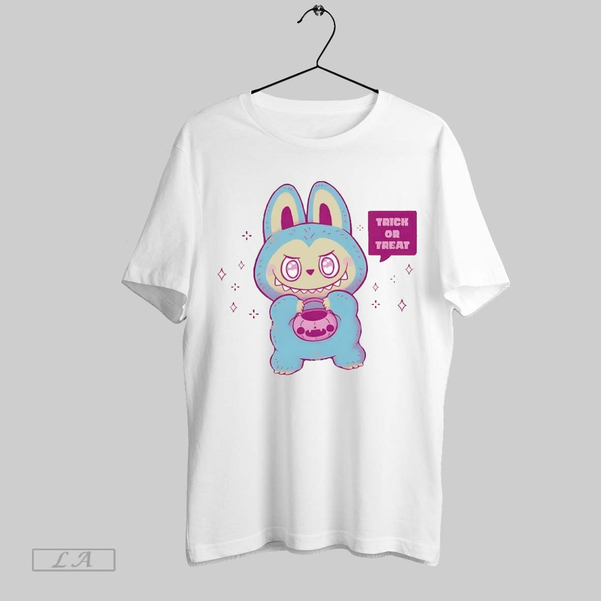 Original Halloween Labubu Trick Or Treat - Adult & Kids T-Shirts, Sweatshirts & Hoodies apparel design preview 1