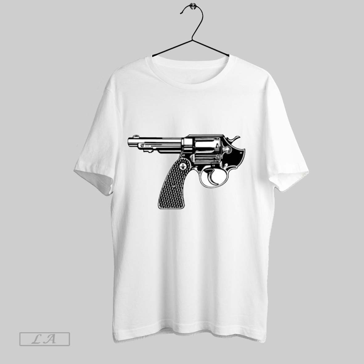 Original Handgun Black And White Revolver Gun - Adult & Kids T-Shirts, Sweatshirts & Hoodies apparel design preview 1