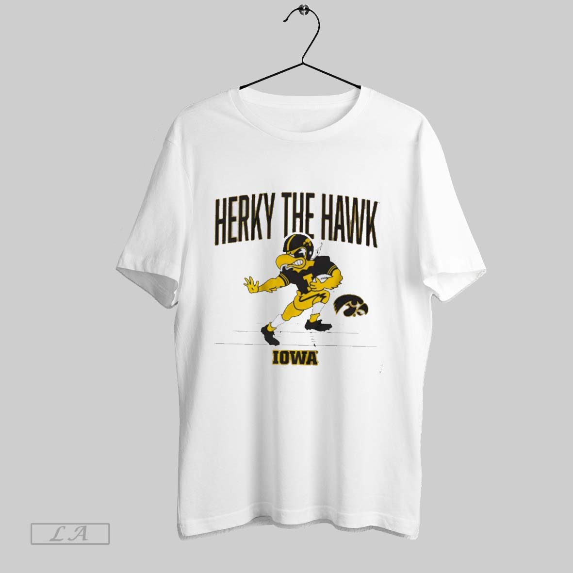 Original Herky The Hawk Iowa Hawkeyes Gridiron Mascot - Adult & Kids T-Shirts, Sweatshirts & Hoodies apparel design preview 1