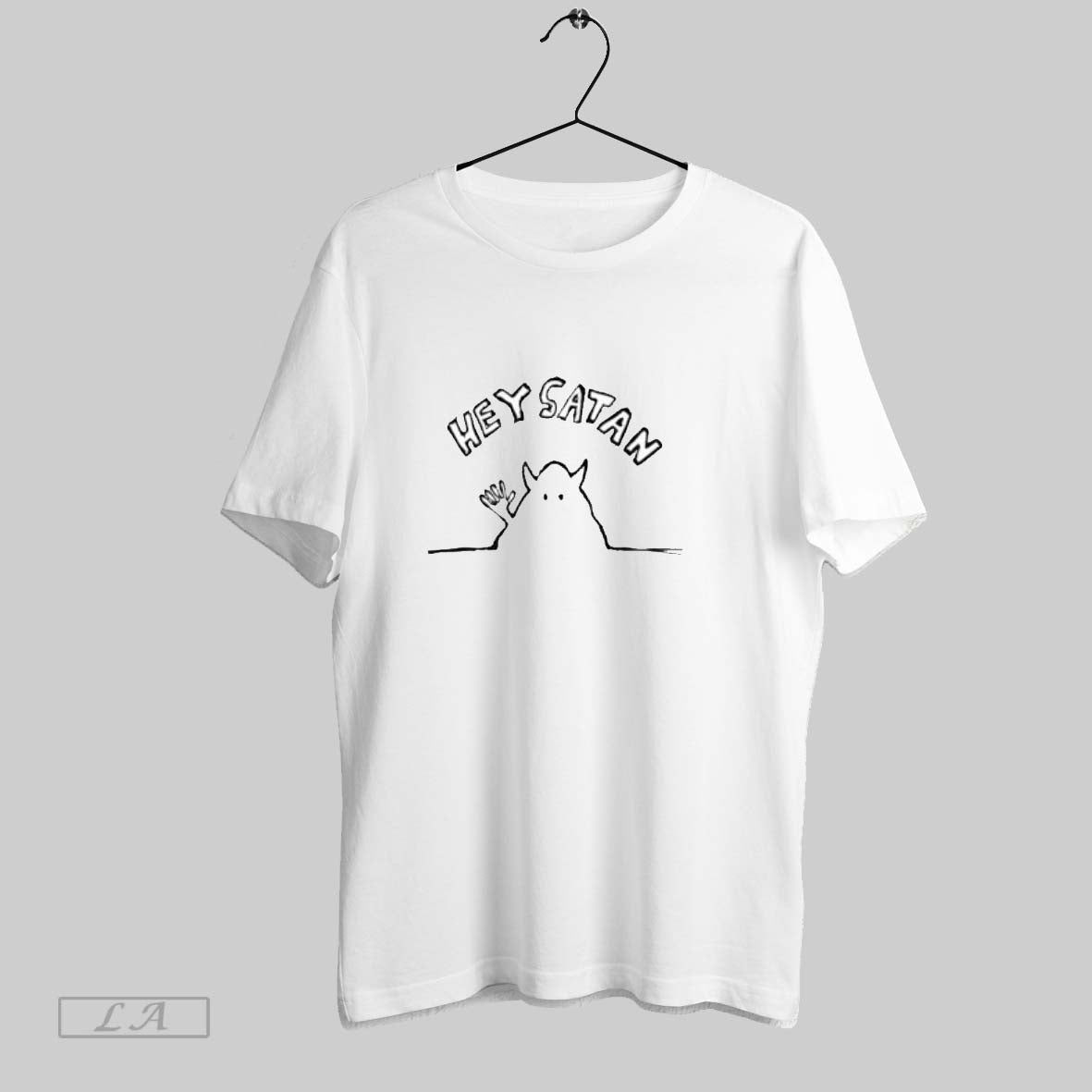 Original Hey Satan Devil Demon Cute Funny Graphic - Adult & Kids T-Shirts, Sweatshirts & Hoodies apparel design preview 1