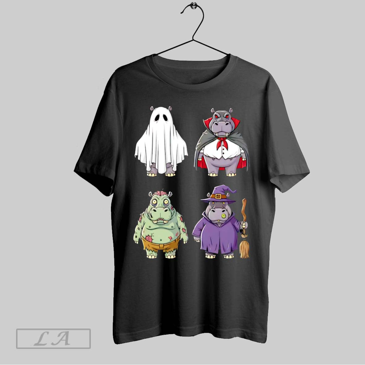 Original Hippo Halloween - Adult & Kids T-Shirts, Sweatshirts & Hoodies apparel design preview 1