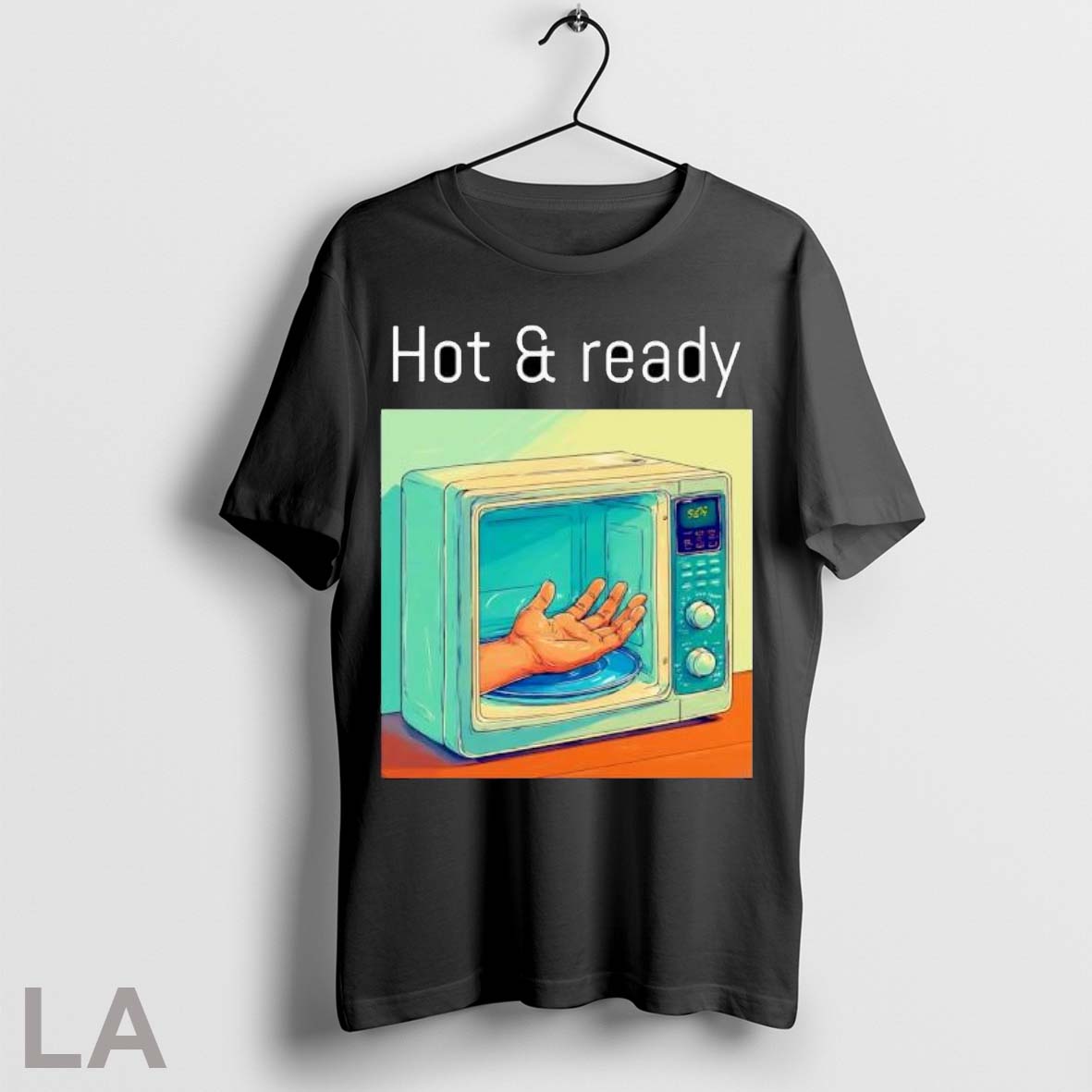 Original Hot Ready Hand In Microwave Funny Meme - Adult & Kids T-Shirts, Sweatshirts & Hoodies apparel design preview 1