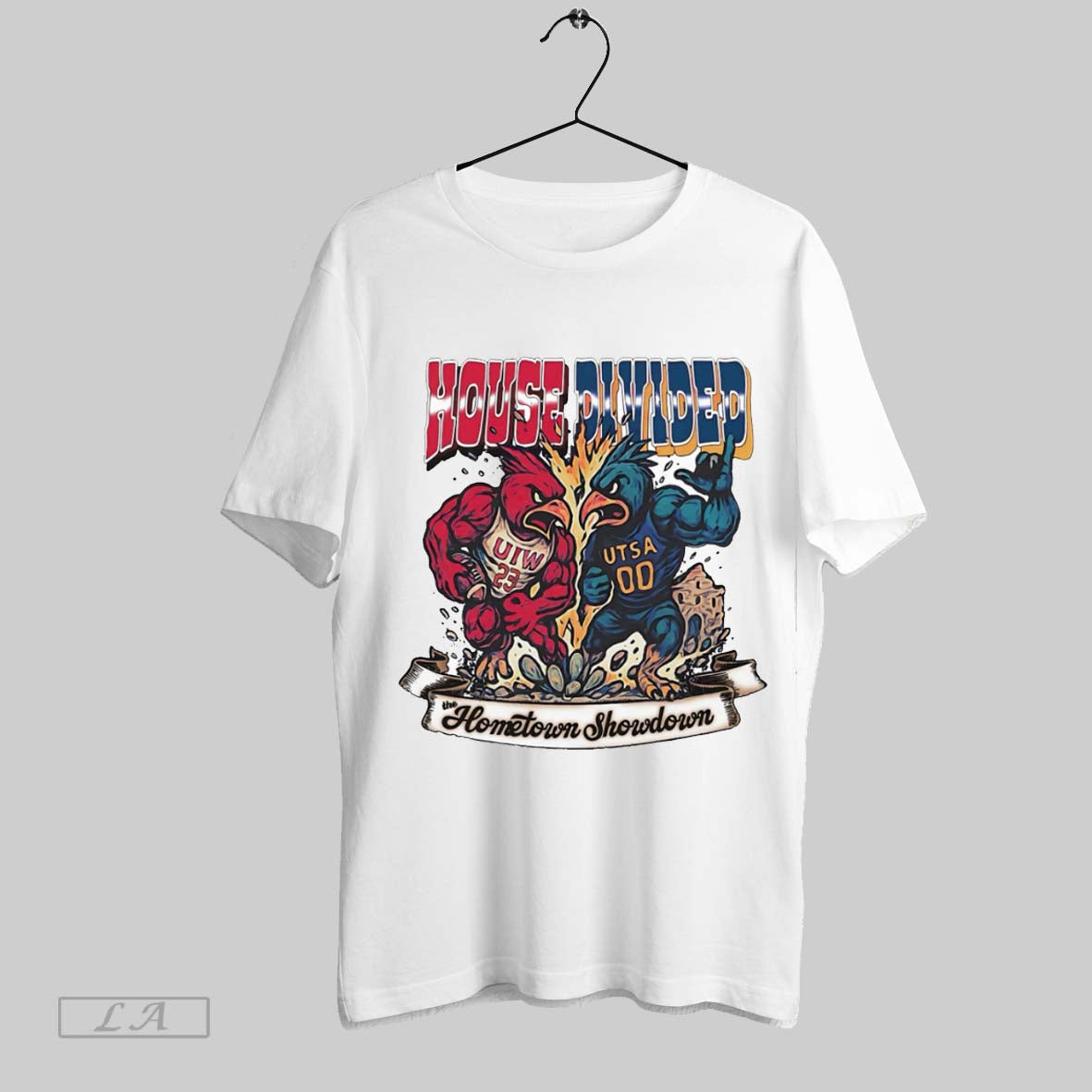 Original House Divided San Antonio Uiw Vs Utsa White - Adult & Kids T-Shirts, Sweatshirts & Hoodies apparel design preview 1