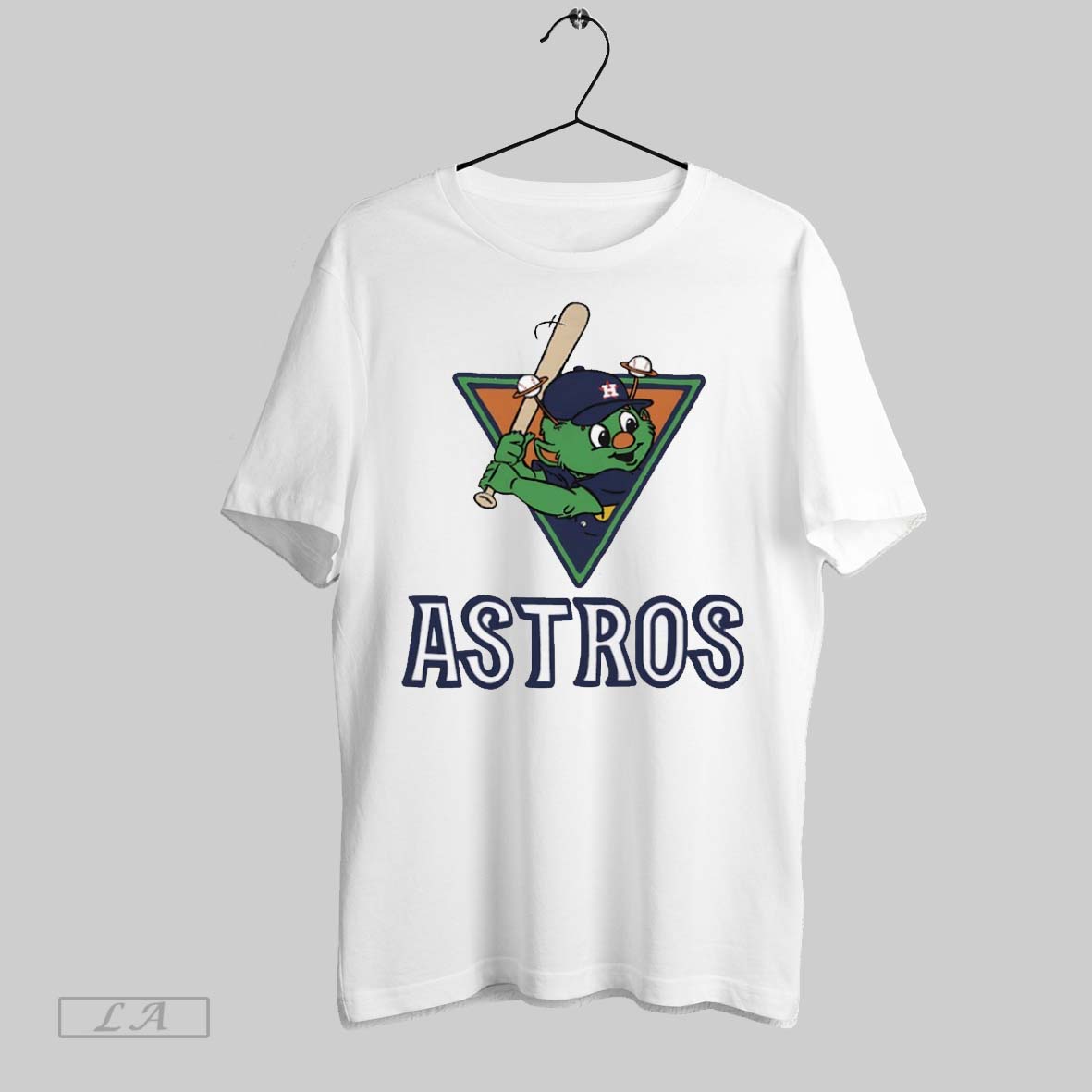 Original Houston Astros Orbit Mascot Slugger Swing - Adult & Kids T-Shirts, Sweatshirts & Hoodies apparel design preview 1