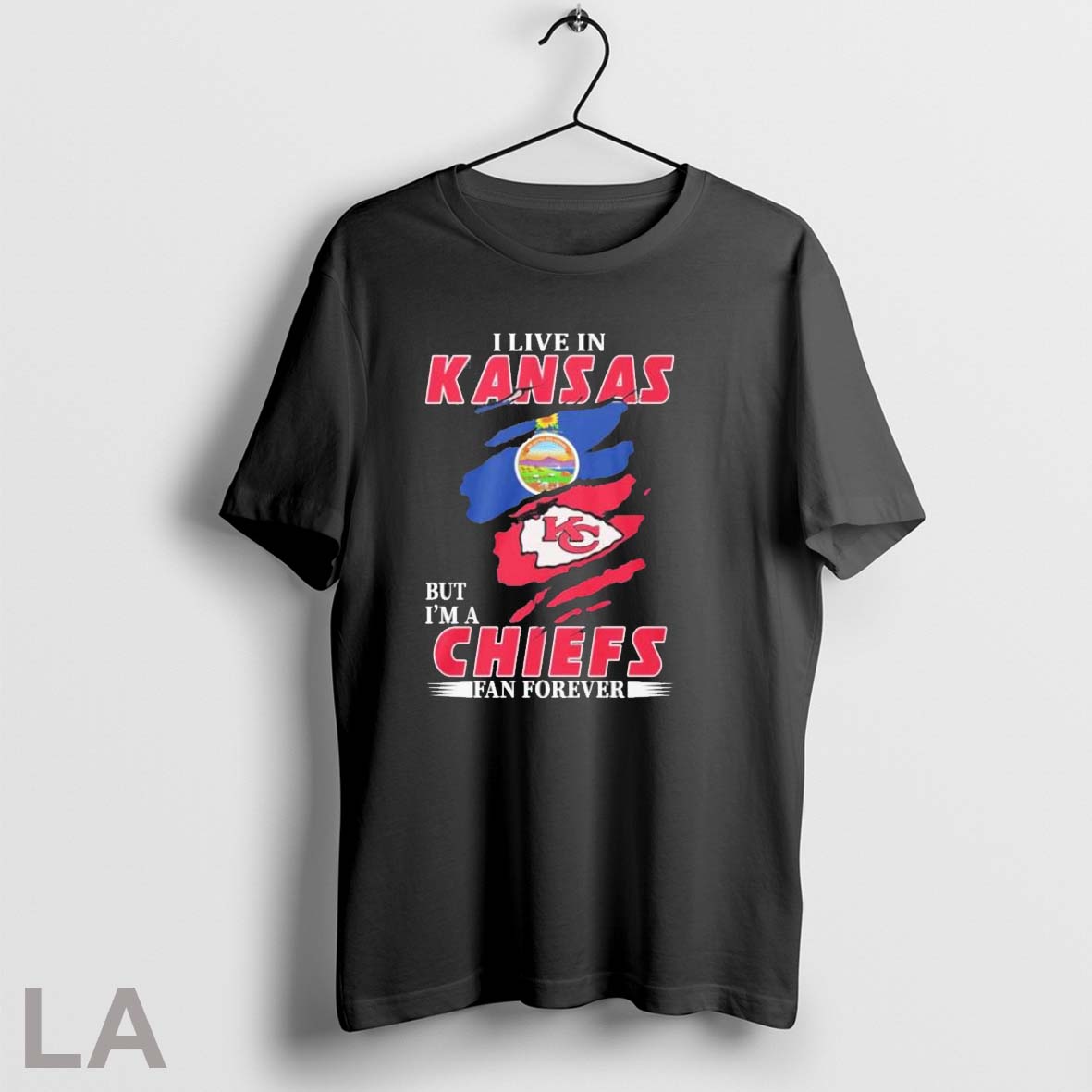 Original I Live In Kansas And Im A City Chiefs Fan - Adult & Kids T-Shirts, Sweatshirts & Hoodies apparel design preview 1