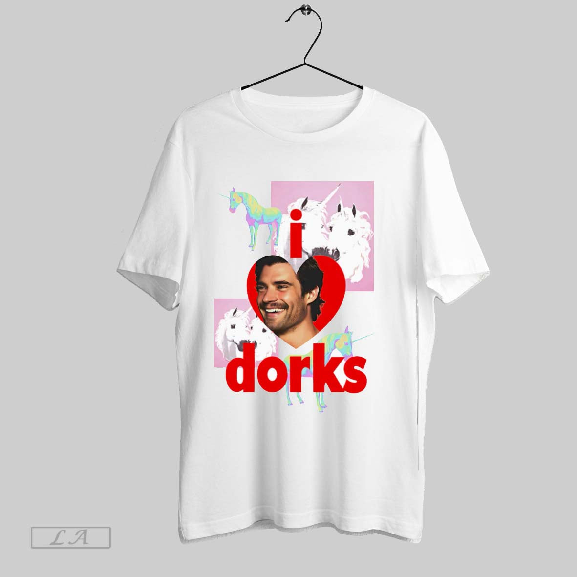 Original I Love Dorks White Poster - Adult & Kids T-Shirts, Sweatshirts & Hoodies apparel design preview 1