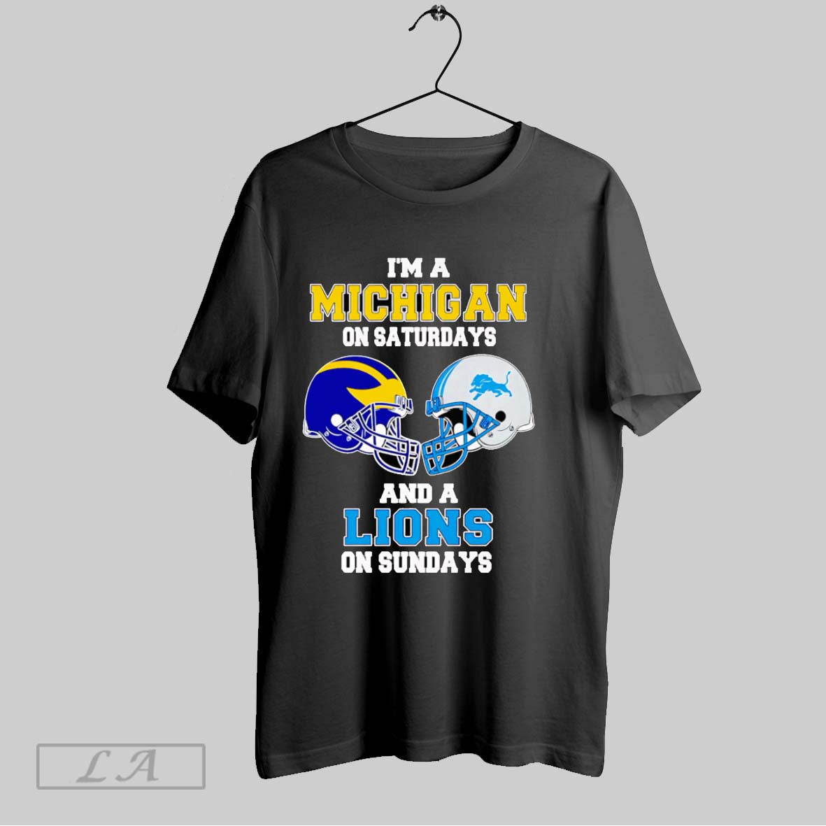 Original Im A Michigan On Saturdays And Lions Sundays - Adult & Kids T-Shirts, Sweatshirts & Hoodies apparel design preview 1