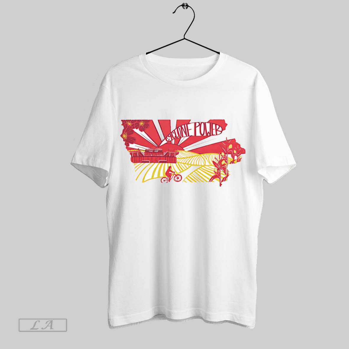 Original Iowa Outline Cyclone Power - Adult & Kids T-Shirts, Sweatshirts & Hoodies apparel design preview 1