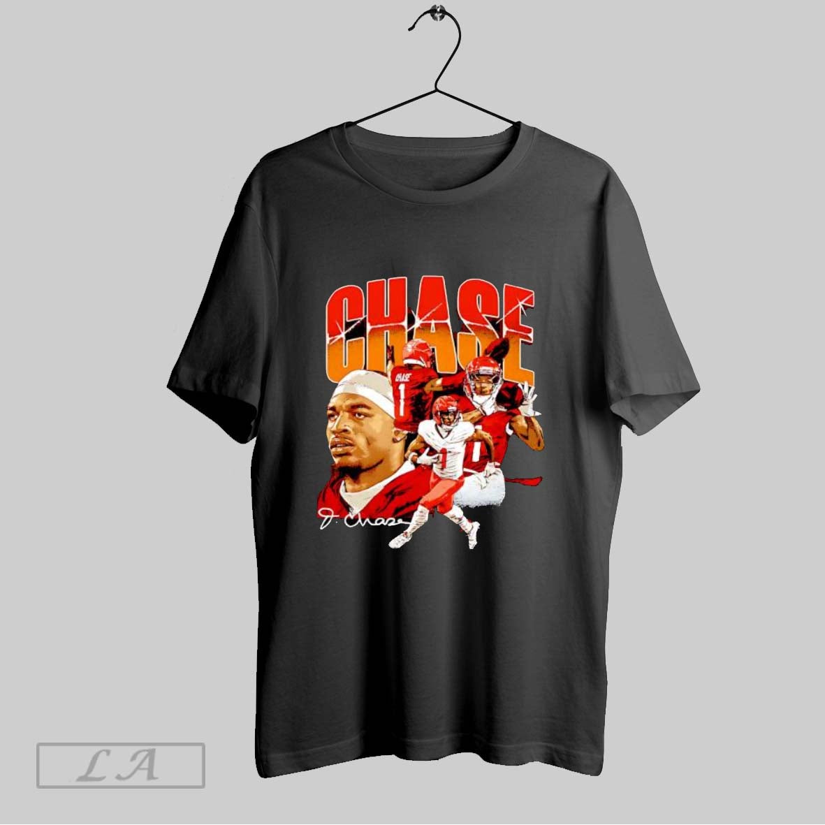 Original Jamarr Chase Cincinnati Collage Signature - Adult & Kids T-Shirts, Sweatshirts & Hoodies apparel design preview 1
