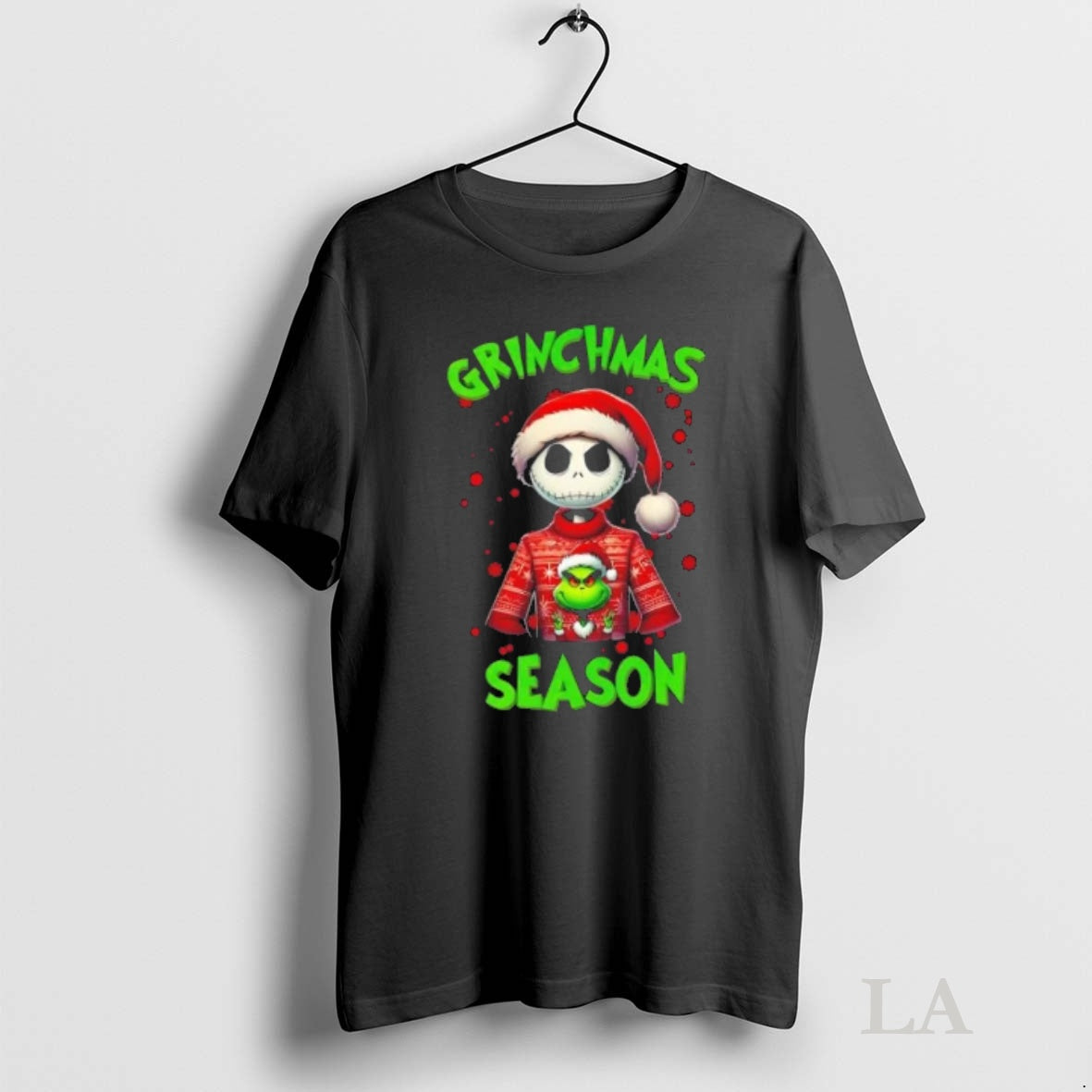 Original Jack Skellington Grinchmas Season - Adult & Kids T-Shirts, Sweatshirts & Hoodies apparel design preview 1